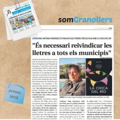 Antonia Fernandez Oliver - novela la chica del rio - publicación SomGranollers